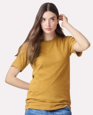 American Apparel 2001 Fine Jersey T-Shirt in Mustard
