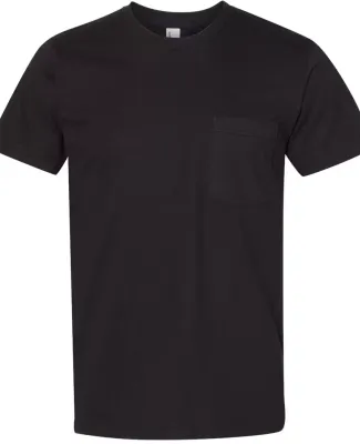 2406W Unisex Fine Jersey Pocket Short-Sleeve T-Shi BLACK