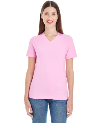 2356W Ladies' Fine Jersey Short Sleeve Classic V-N PINK