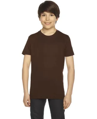 BB201W Youth Poly-Cotton Short-Sleeve Crewneck BROWN