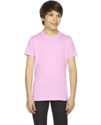 BB201W Youth Poly-Cotton Short-Sleeve Crewneck PINK