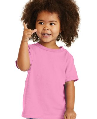 Port & Company CAR54T Toddler Core Cotton Tee in Candy pink