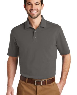 242 K164 Port Authority SuperPro Knit Polo in Sterling grey
