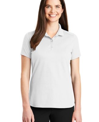 242 LK164 Port Authority Ladies SuperPro Knit Polo in White