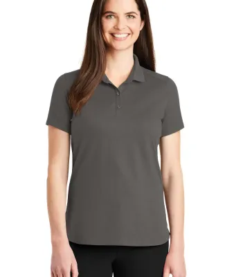 242 LK164 Port Authority Ladies SuperPro Knit Polo Sterling Grey