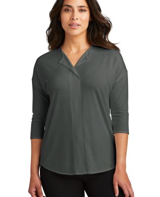 242 LK5433 Port Authority Ladies Concept 3/4-Sleev in Grey smoke