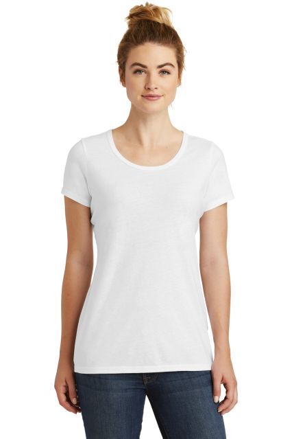 LNEA130 New Era  Ladies Tri-Blend Performance Scoo in White solid