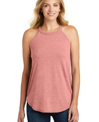 DT137L District Made  Ladies Perfect Tri  Rocker T in Blush frost