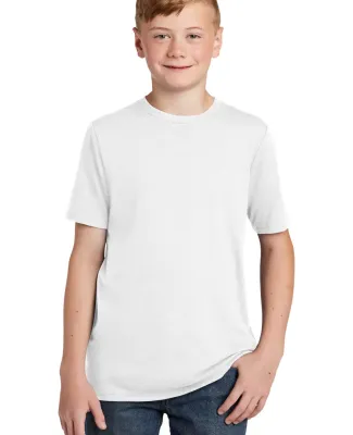 DT130Y District Made  Youth Perfect Tri  Crew Tee White