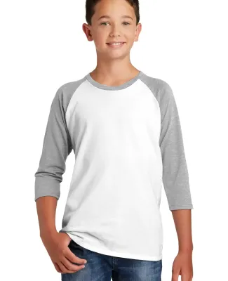 238 DT6210Y District  Youth Very Important Tee  3/ Lt Hthr Gry/Wh