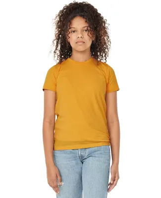 3413Y Bella + Canvas Youth Triblend Jersey Short S in Mustard triblend