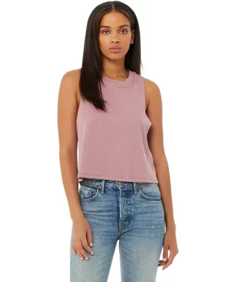 6682 Women's Racerback Cropped Tank Crop Top  in Heather orchid