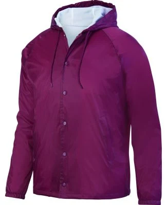 3102 Augusta Sportswear Hooded Coaches Jacket in Maroon