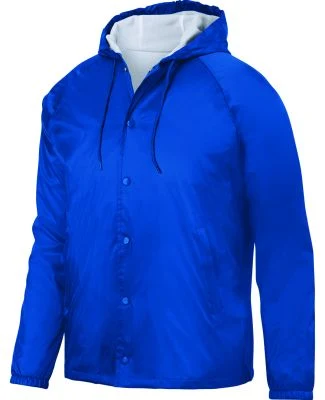 3102 Augusta Sportswear Hooded Coaches Jacket in Royal
