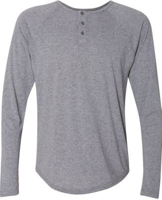 Next Level 6072 Tri-Blend Long Sleeve Henley in Premium heather