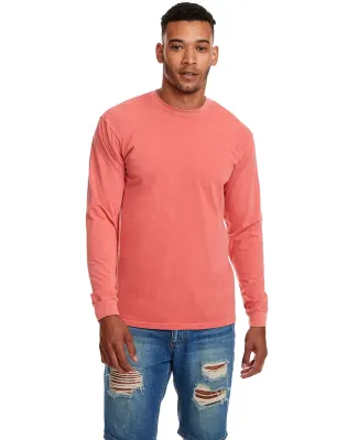 Next Level 7451 Inspired Dye Long Sleeve Pocket Cr in Guava