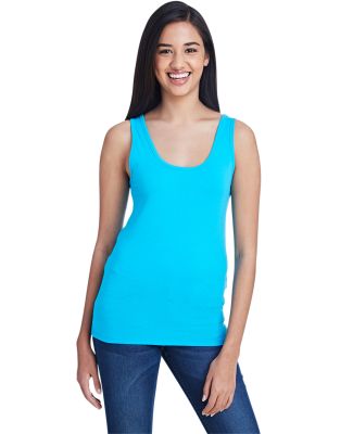 49 2420L Women's Stretch Tank in Caribbean blue