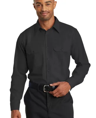 382 SY50 Red Kap Long Sleeve Solid Ripstop Shirt Black