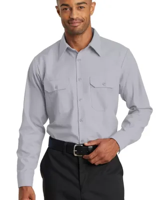382 SY50 Red Kap Long Sleeve Solid Ripstop Shirt Grey