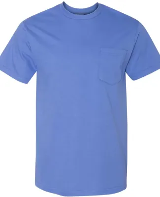 Gildan H300 Hammer Short Sleeve T-Shirt with a Poc FLO BLUE