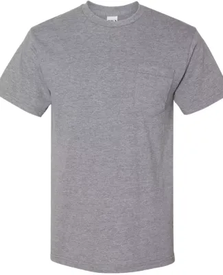 Gildan H300 Hammer Short Sleeve T-Shirt with a Poc GRAPHITE HEATHER