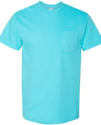 Gildan H300 Hammer Short Sleeve T-Shirt with a Poc LAGOON BLUE