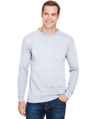 301 3055 Union-Made Long Sleeve T-Shirt with a Poc in Ash