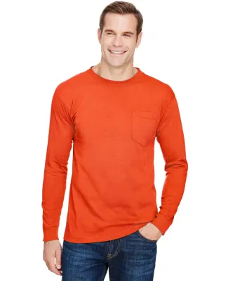 301 3055 Union-Made Long Sleeve T-Shirt with a Poc in Orange