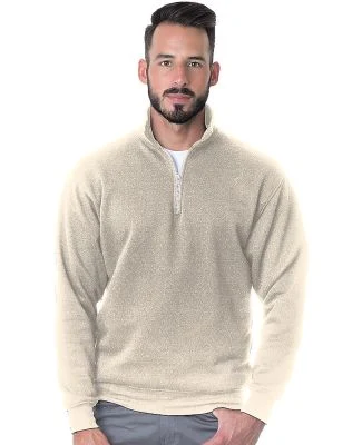 301 920 USA-Made Quarter-Zip Pullover Sweatshirt in Cream