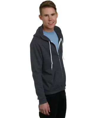 301 875 Unisex Full Zip Fleece Hoodie Charcoal Heather