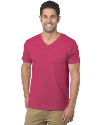 301 5025 V-Neck in Heather red