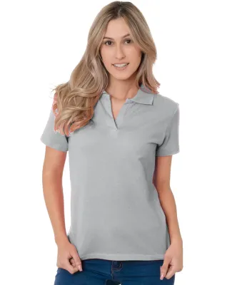 1050 Ladies' USA-Made V-Neck Polo Dark Ash