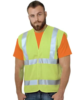 301 3789 USA Made Economy Class 2 ANSI Vest Lime Green
