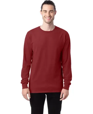 Comfort Wash GDH200 Garment Dyed Long Sleeve T-Shi in Cayenne