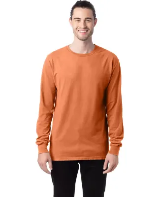 Comfort Wash GDH200 Garment Dyed Long Sleeve T-Shi in Horizon orange