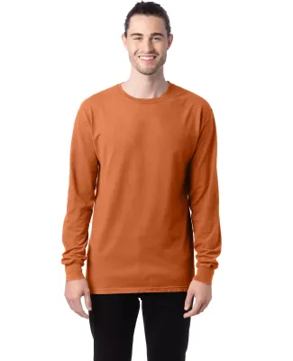 Comfort Wash GDH200 Garment Dyed Long Sleeve T-Shi in Texas orange