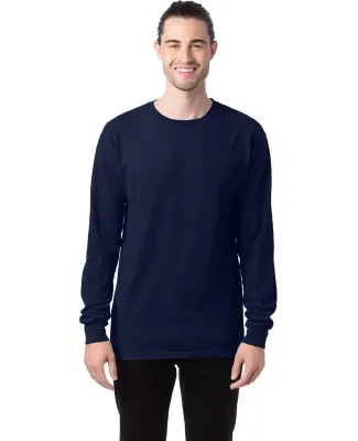 Comfort Wash GDH200 Garment Dyed Long Sleeve T-Shi in Navy