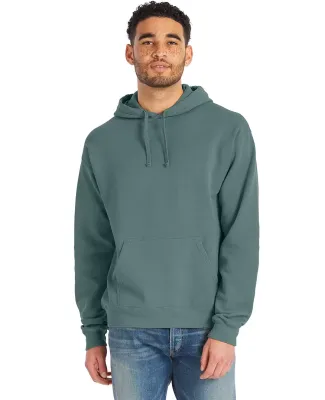 Comfort Wash GDH450 Garment Dyed Unisex Hooded Pul in Cypress green