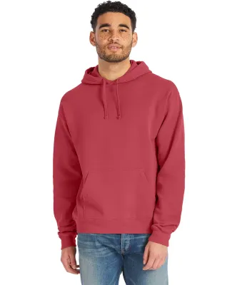 Comfort Wash GDH450 Garment Dyed Unisex Hooded Pul in Crimson fall