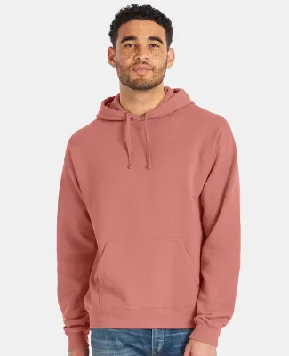 Comfort Wash GDH450 Garment Dyed Unisex Hooded Pul in Mauve