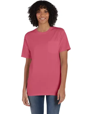 Comfort Wash GDH150 Garment Dyed Short Sleeve T-Sh in Coral craze