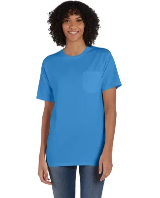 Comfort Wash GDH150 Garment Dyed Short Sleeve T-Sh in Summer sky blue