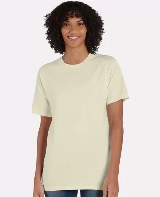 Comfort Wash GDH150 Garment Dyed Short Sleeve T-Sh in Parchment