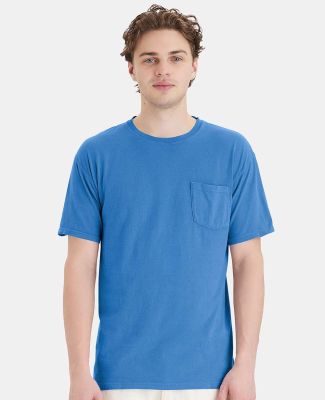 Comfort Wash GDH150 Garment Dyed Short Sleeve T-Sh in Summer sky blue