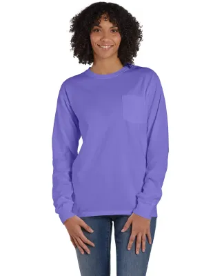 Comfort Wash GDH250 Garment Dyed Long Sleeve T-Shi in Lavender