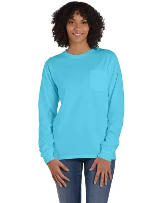 Comfort Wash GDH250 Garment Dyed Long Sleeve T-Shi in Freshwater