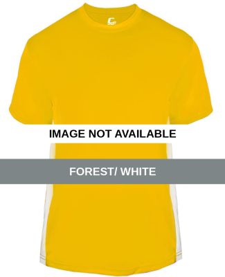 C2 Sport 5250 Colorblock Youth Tee Forest/ White