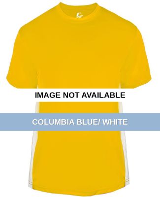 C2 Sport 5250 Colorblock Youth Tee Columbia Blue/ White