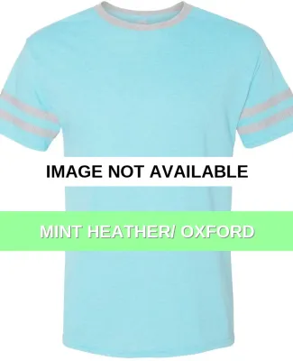 Jerzees 602MR Triblend Ringer Varsity T-Shirt Mint Heather/ Oxford
