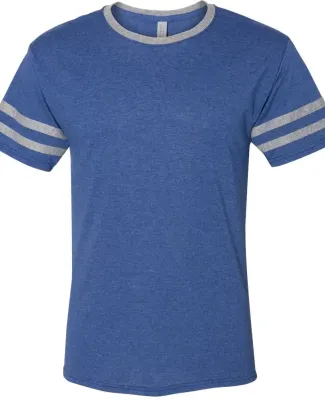Jerzees 602MR Triblend Ringer Varsity T-Shirt True Blue Heather/ Oxford